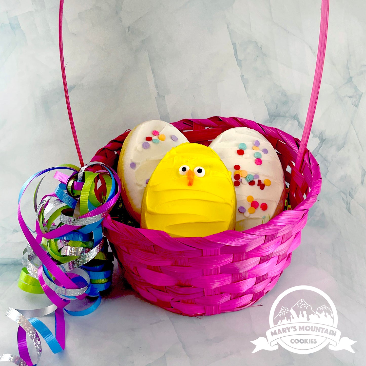 Basket of 6 Easter Cookies with 2 FREE Cookie Cards
