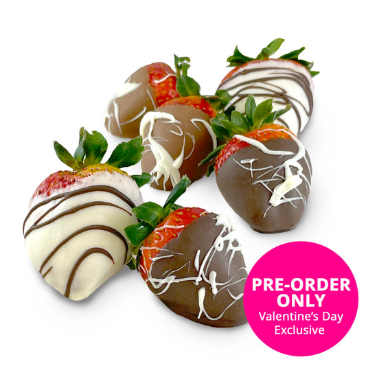 PRE-ORDER ONLY - 6 Dipped Strawberries