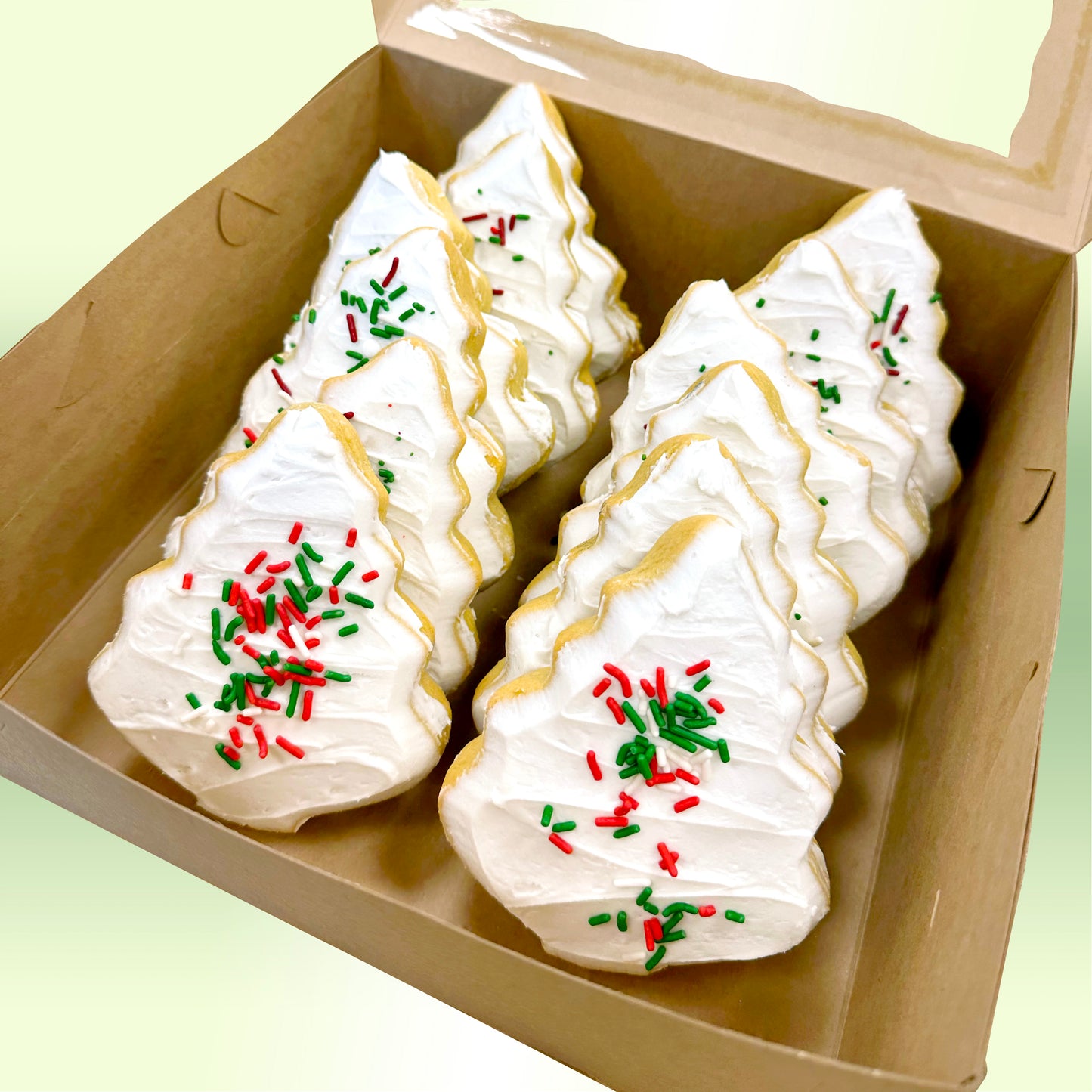 Box of Dozen 5oz Cookies - Frosted Sugar Cookie Holiday